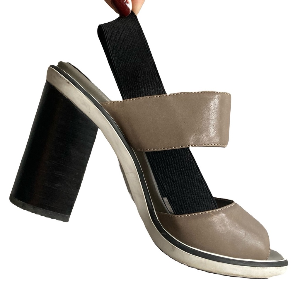 RUDSAK Taupe and Black Heeled Sandals